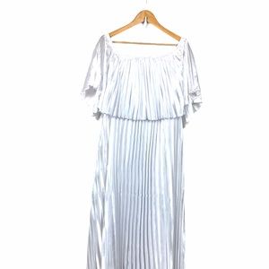 Ashley Stewart Ruffle White Dress